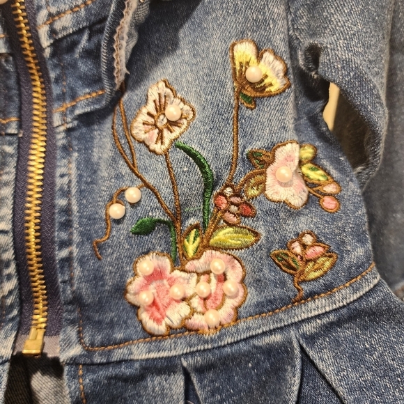 GIRLS Bundle of 2 Pieces Jumpsuit and Denim Jacket Size 12M - Picture 8 of 16